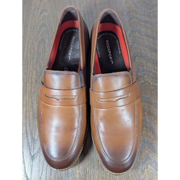 Rockport Total Motion Office Penny Loafers Mens 7 Carmel Brown Slip On Dress main image 8